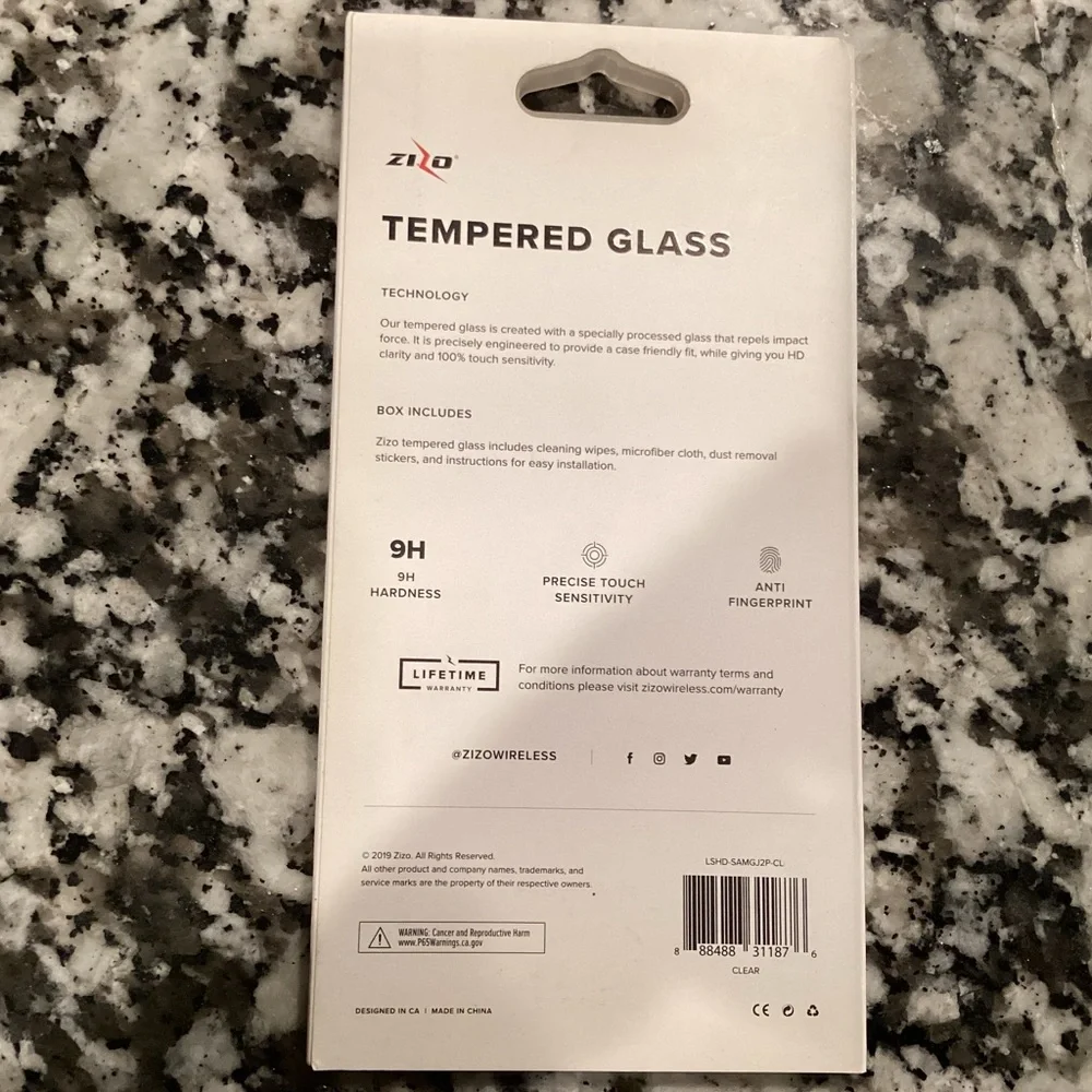 Zizo Tempered Glass Screen Protector Galaxy J2/Pure 9H Hardness